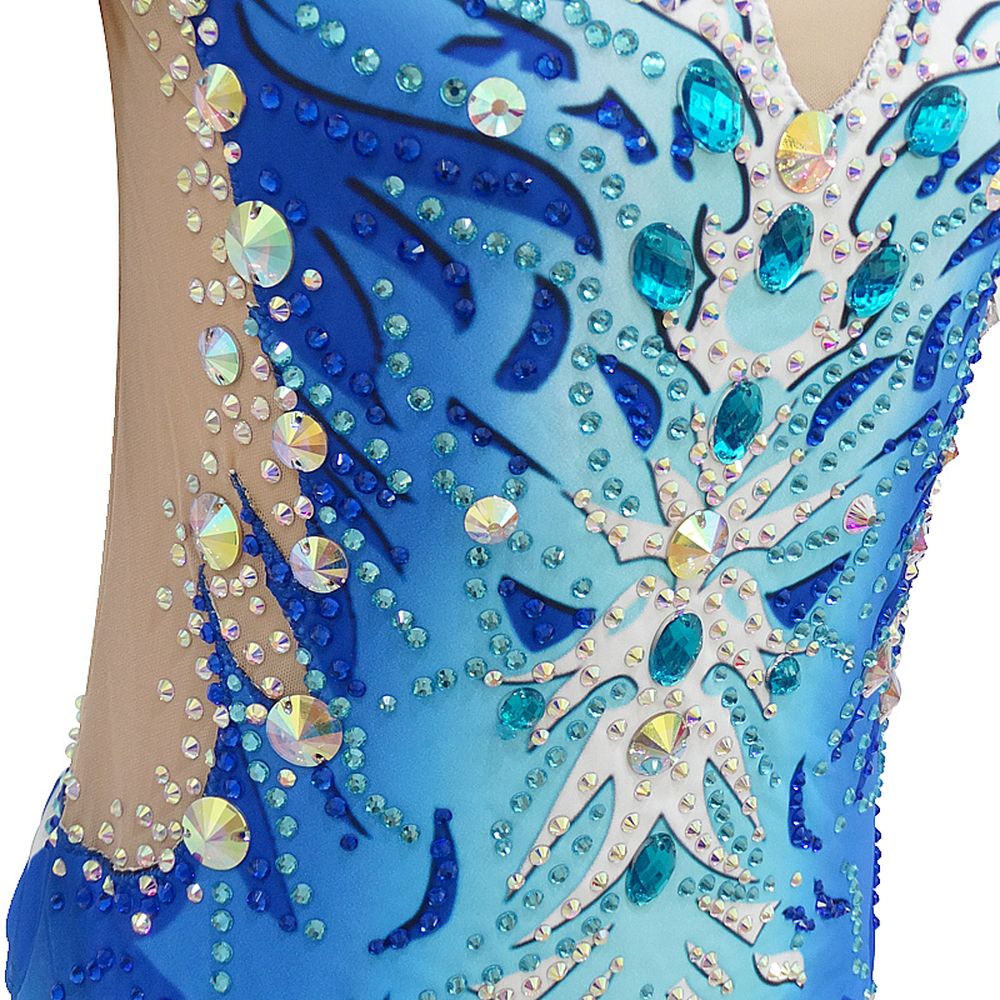 LIUHUO Figure Competitive Synchronized Swimming Suit Spandex Gymnastics Leotards Performance Wear Dance Costume