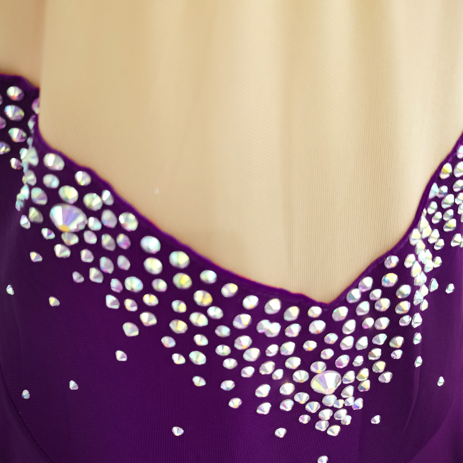 LIUHUO Handmade Figure Skating Dress Women's Girls' Ice Skating Dress Black Mesh Spandex High Elasticity Practice Competition Skating Wear Crystal / Rhinestone Long Sleeve Ice Skating Winter