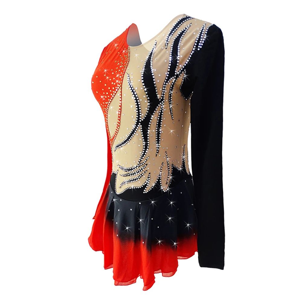 LIUHUO Figure Skating Dress Women's Girls' Fashion High Elasticity Training Competition Skating Wear Rhythmic Gymnastics Dress Kids Performance Wear