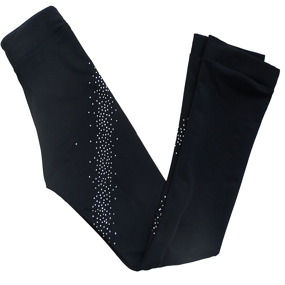 Figure Skating Pants Women's Girls' Ice Skating Tights Bottoms Black Open Back Spandex High Elasticity Training Skating Wear Solid Colored Classic Long Pant Ice Skating Figure Skating / Kids