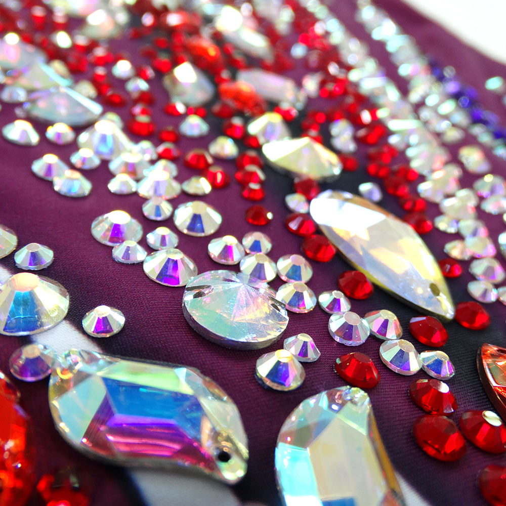 Rhythmic Gymnastics Leotards Women's Girls' Kids Dance Artistics Gymnastics Leotards Spandex High Elasticity Handmade Long Sleeve Competition Dance Ice Skating Dress