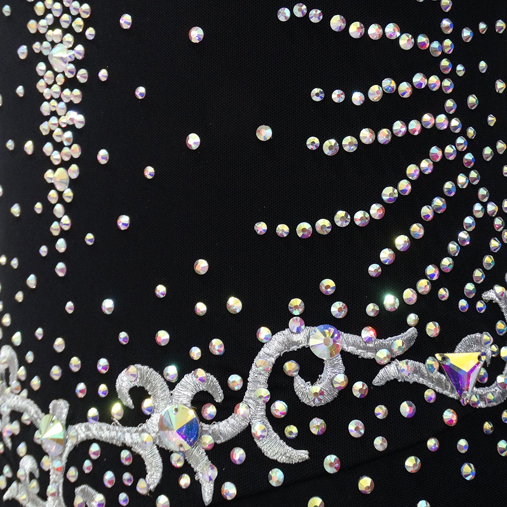 LIUHUO Figure Skating Dress Girls' Children High Elasticity Training Competition Skating Dance Rhythmic Gymnastics Dress Kids Performance Wear Women