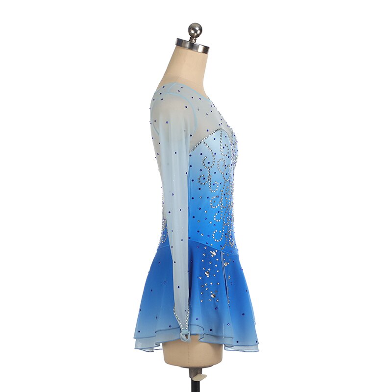 LIUHUO Figure Skating Dress Customized Competition Ice Skating Skirt for Girl Women Kids Performance Many Rhinestones