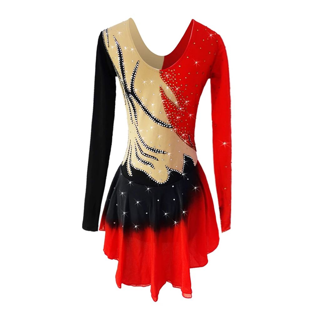 LIUHUO Figure Skating Dress Women's Girls' Fashion High Elasticity Training Competition Skating Wear Rhythmic Gymnastics Dress Kids Performance Wear