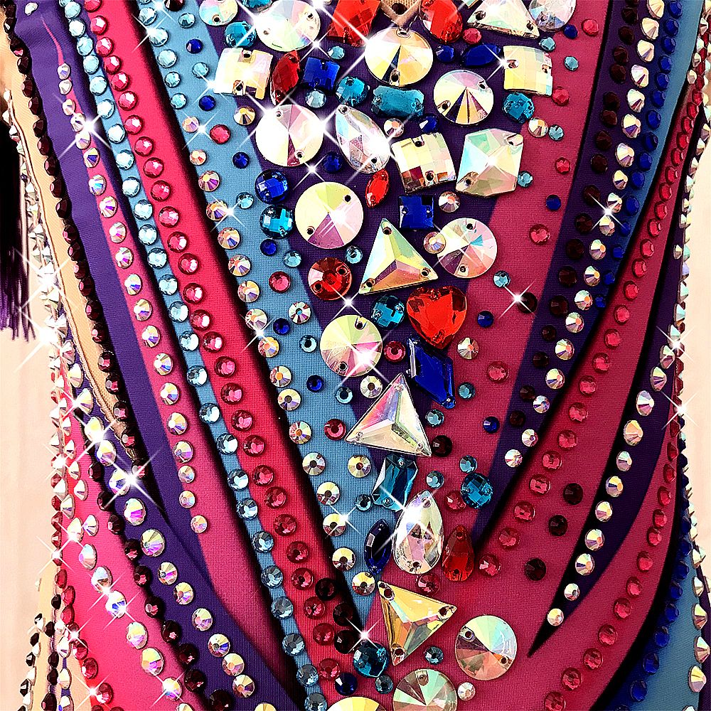 LUHUO Rhythmic Gymnastics Leotards Women's Girls' Kids Dance Yellow Kids Velvet High Elasticity Handmade Long Sleeve Competition Dance Ice Skating Dress