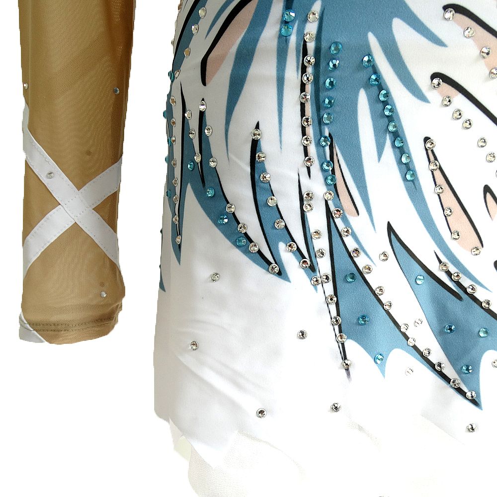 Women's Girls' Rhythmic Gymnastics Leotards Artistic Gymnastics Leotards Jeweled Figure Skating Dress Dance Rhythmic Gymnastics Artistic Gymnastics Leotard Sleeveless Sport Activewear Handmade