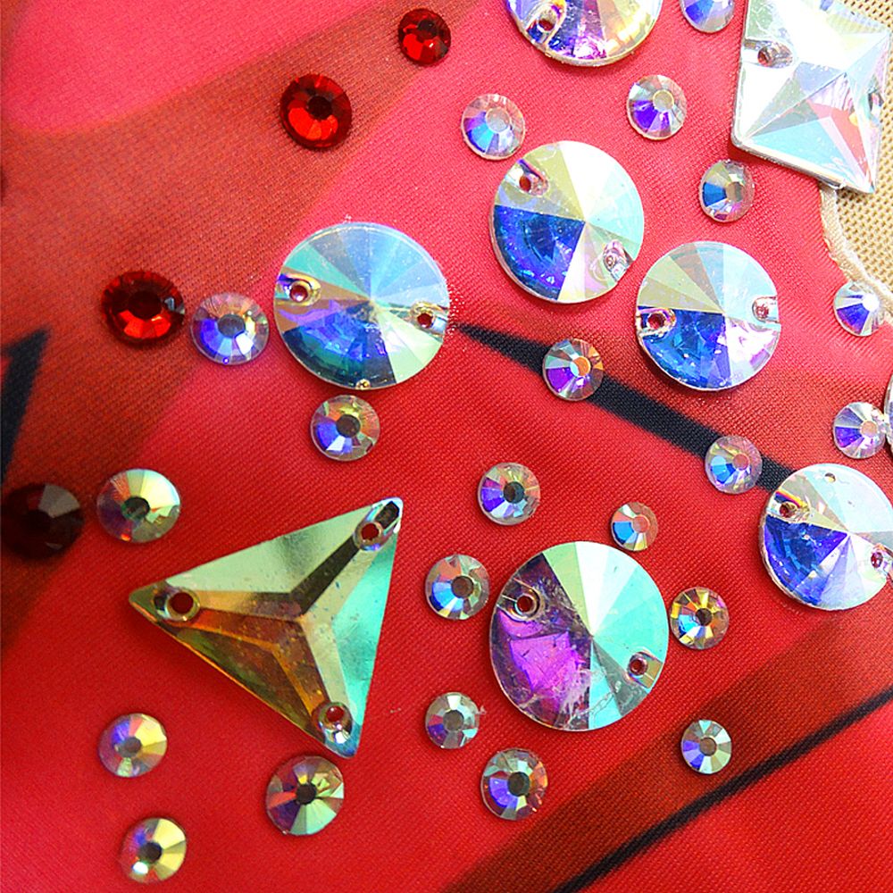 Women's Girls' Rhythmic Gymnastics Leotards Artistic Gymnastics Leotards Jeweled Pink Spandex Dance Ice Skating Artistic Gymnastics Leotard Sleeveless Sport Activewear Handmade