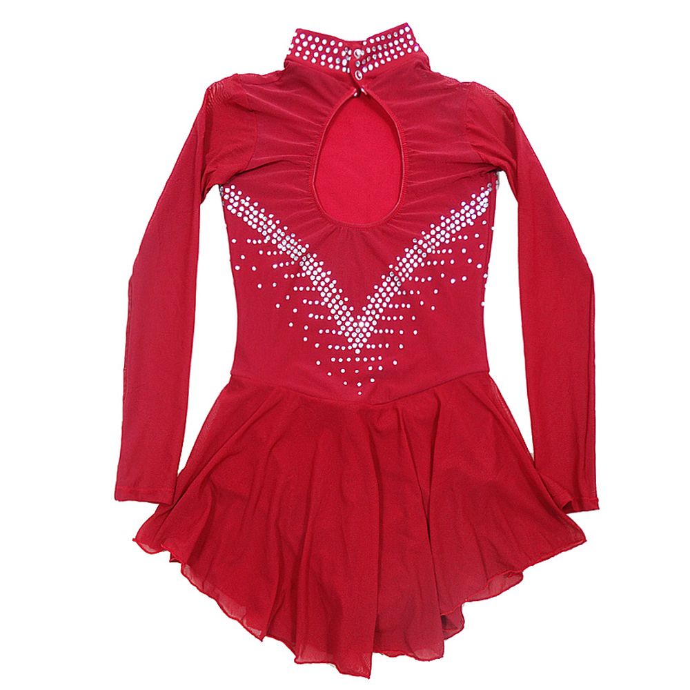 [Copy]Figure Skating Dress Women's Ice Skating Dress White Leisure Sports Competition Skating Wear Breathable Solid Colored Long Sleeve Skating