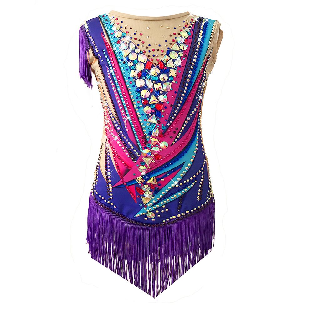 LUHUO Rhythmic Gymnastics Leotards Women's Girls' Kids Dance Yellow Kids Velvet High Elasticity Handmade Long Sleeve Competition Dance Ice Skating Dress