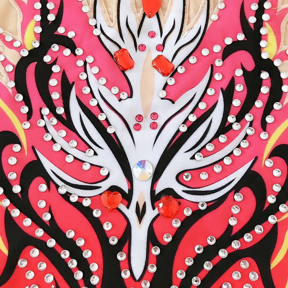 Rhythmic Gymnastics Leotards Women's Girls' Kids Artistic Gymnastics Leotards Spandex High Elasticity Breathable Handmade Sleeveless Training Competition Dance Rhythmic Gymnastics Dress