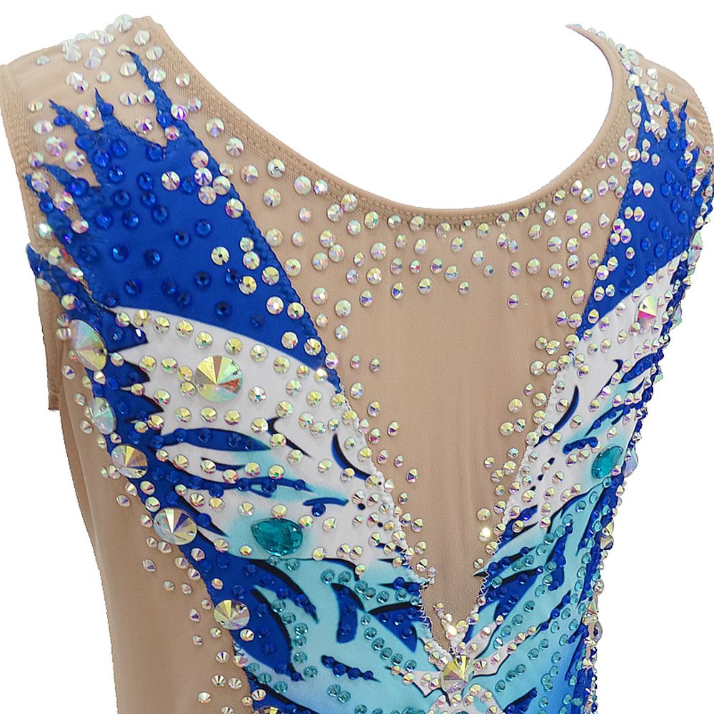 LIUHUO Figure Competitive Synchronized Swimming Suit Spandex Gymnastics Leotards Performance Wear Dance Costume