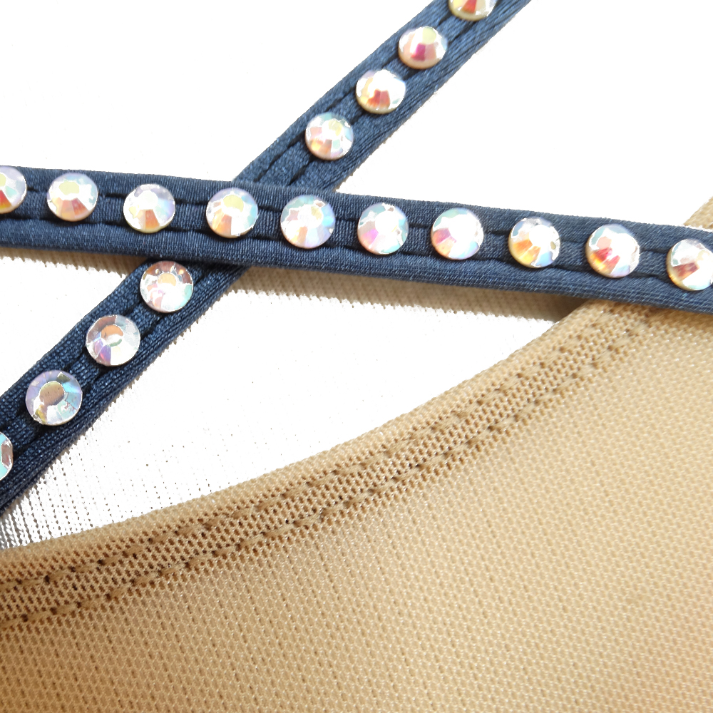 Figure Skating Dress Women's Girls' Ice Skating Dress Deep Blue White Purple Spandex High Elasticity Competition Skating Wear Quick Dry Anatomic Design Classic Long Sleeve Ice Skating Figure Skating