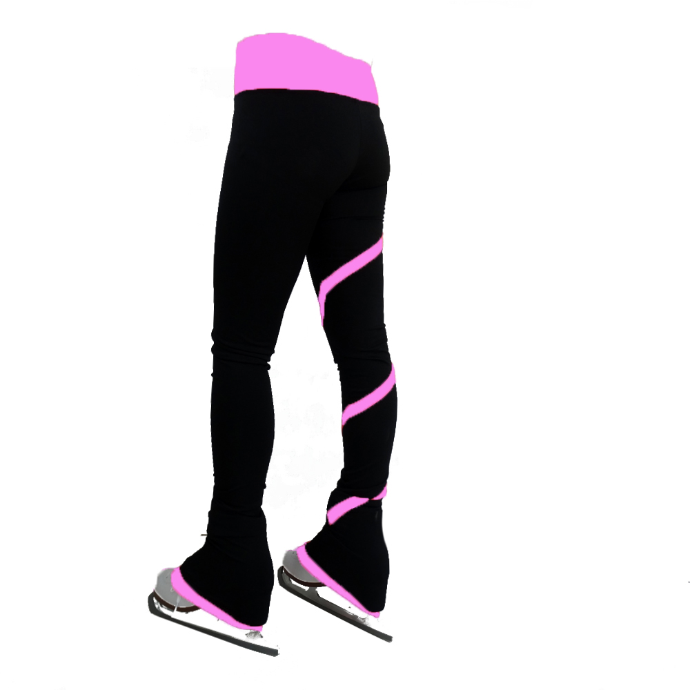 Ice Figure Skating Pants Women's Girls' Ice Skating Leggings Thin Fleece Spin Stripes High Elasticity Training Skating Wear Solid Colored Classic Long Pant Ice Skating Figure Skating / Kids