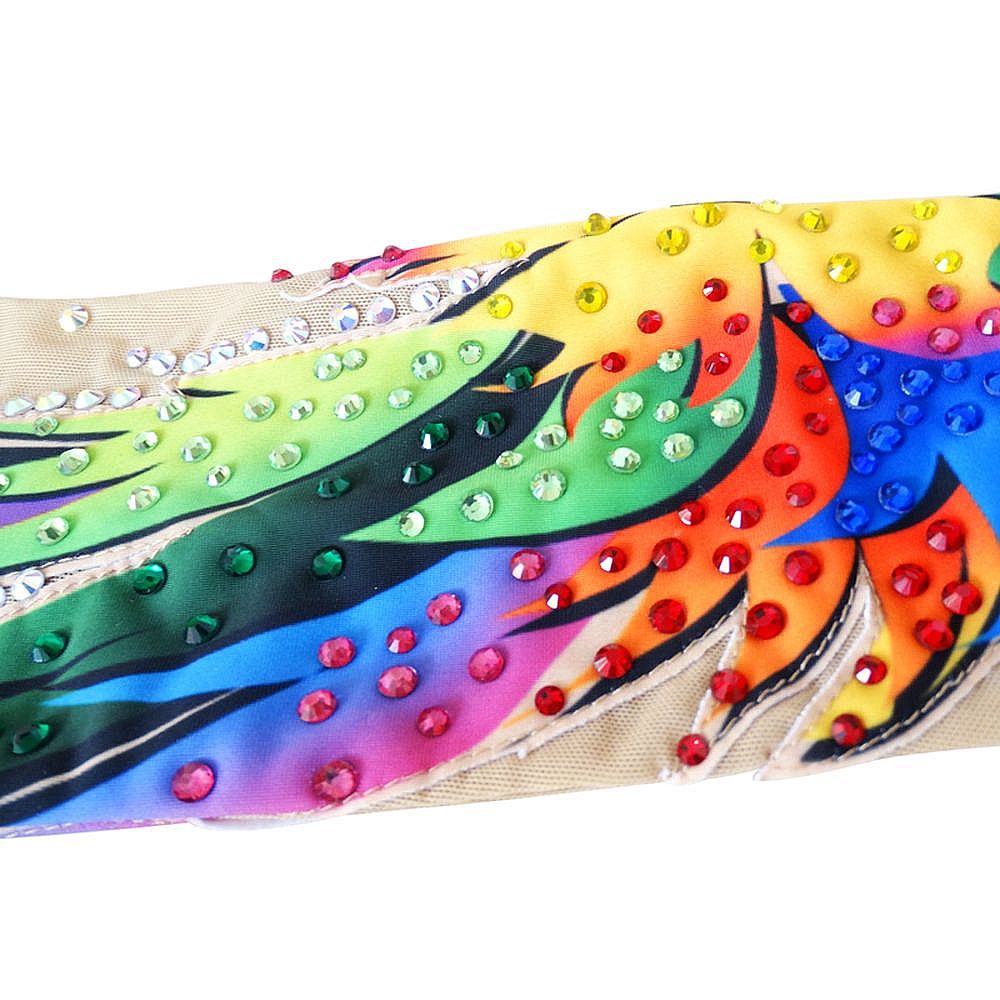 LUHUO Aerobatics Gymnastics Leotards Women's Boys' Kids Dance Yellow Kids Velvet High Elasticity Handmade Long Sleeve Competition Dance Ice Skating Dress