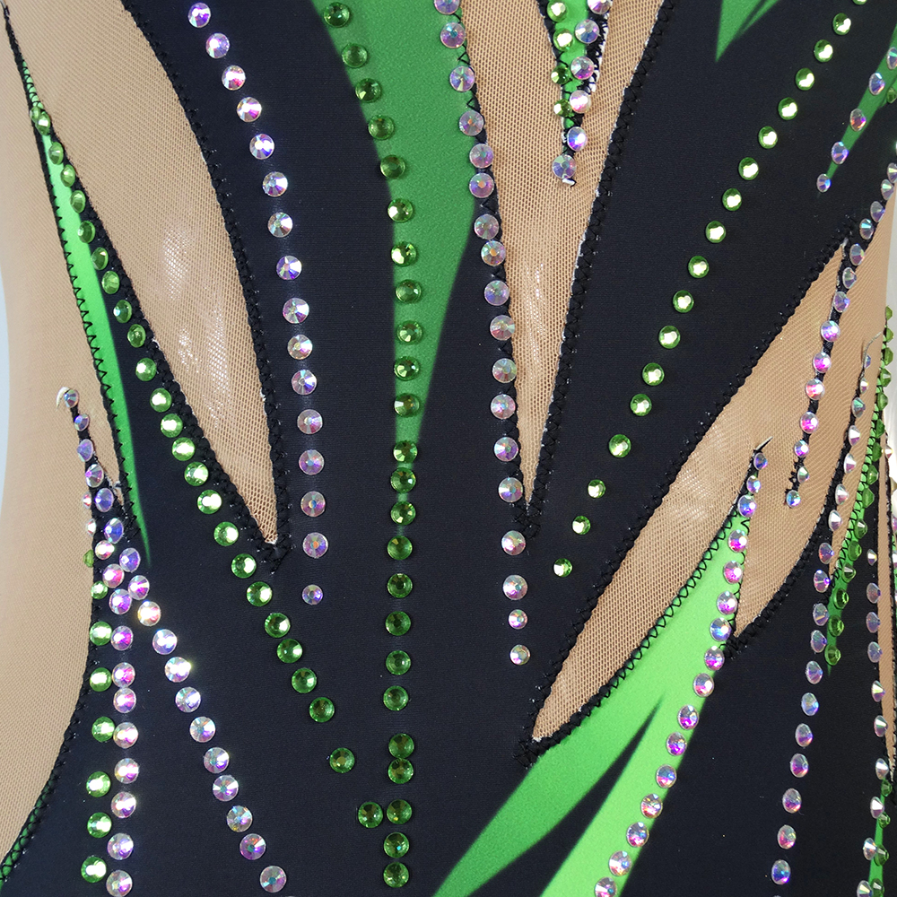 LIUHUO Synchronized Swimming Leotards Girls Competion Dance Costumes Team Wear Rhythmic Gymnastics Unitards