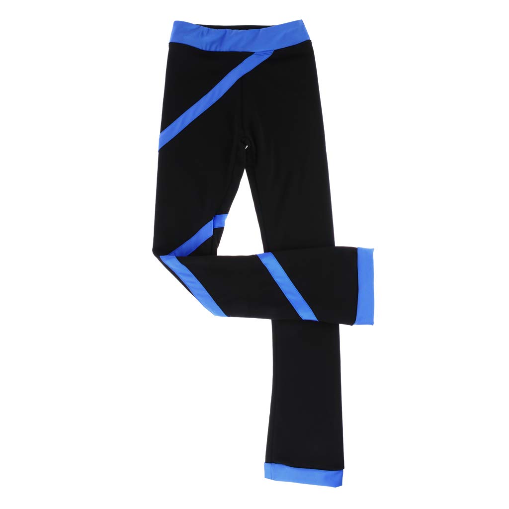 Ice Figure Skating Pants Women's Girls' Ice Skating Leggings Thin Fleece Spin Stripes High Elasticity Training Skating Wear Solid Colored Classic Long Pant Ice Skating Figure Skating / Kids