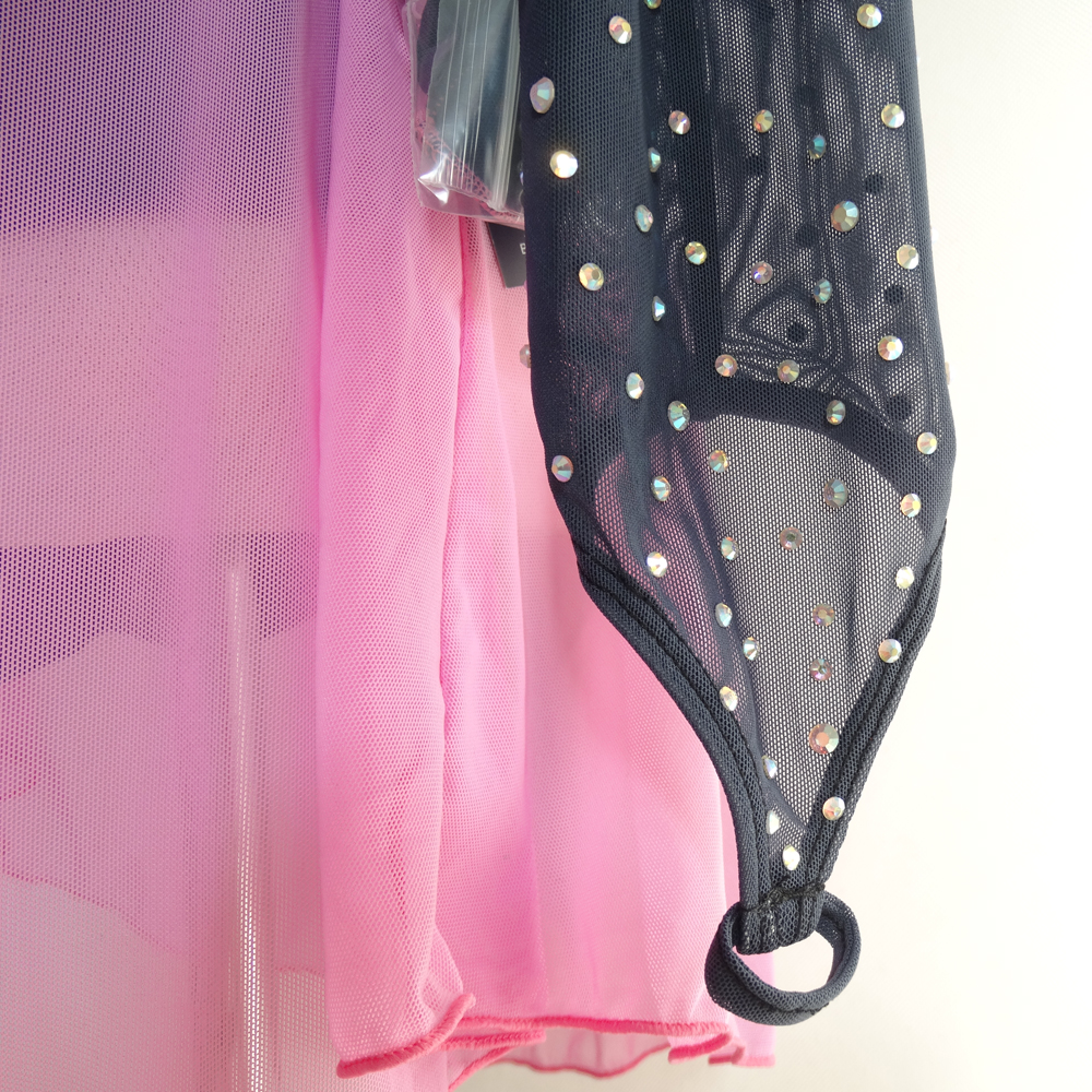 Figure Skating Dress Women's Girls' Ice Skating Dress Deep Blue White Purple Spandex High Elasticity Competition Skating Wear Quick Dry Anatomic Design Classic Long Sleeve Ice Skating Figure Skating