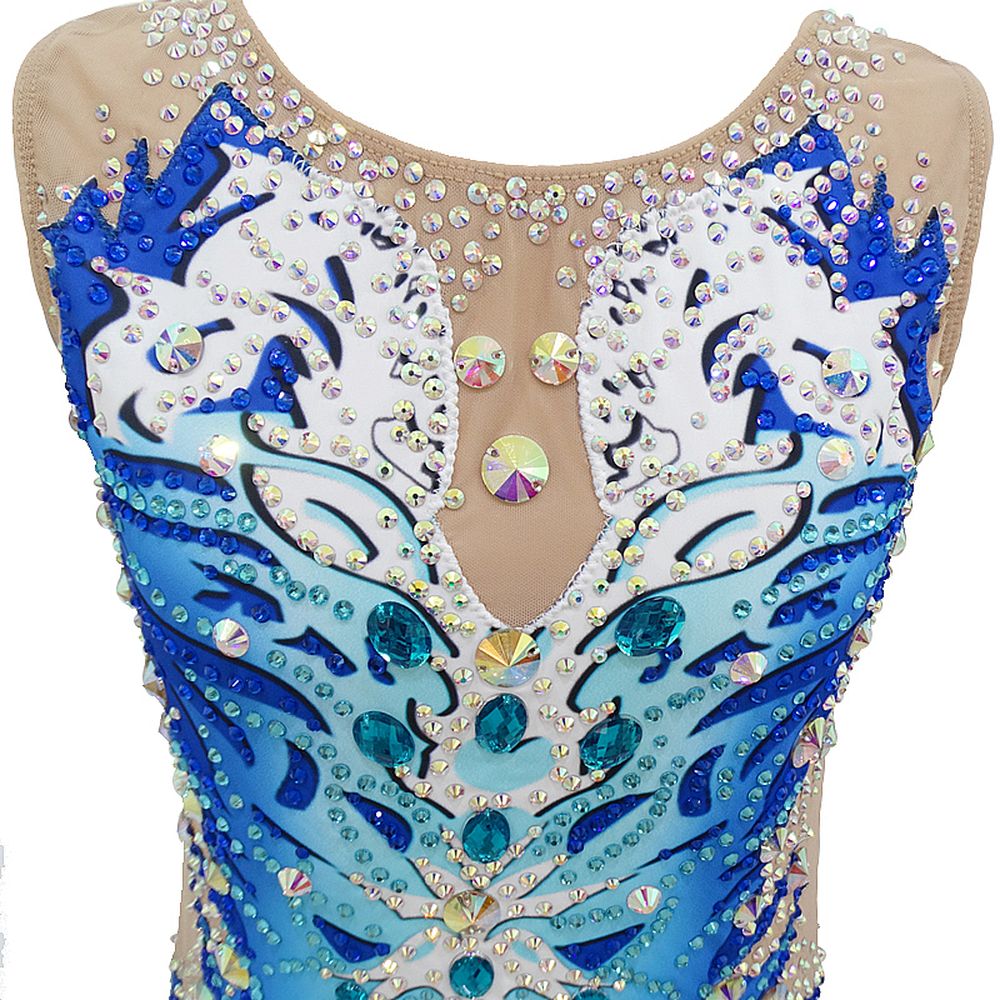 LIUHUO Figure Competitive Synchronized Swimming Suit Spandex Gymnastics Leotards Performance Wear Dance Costume