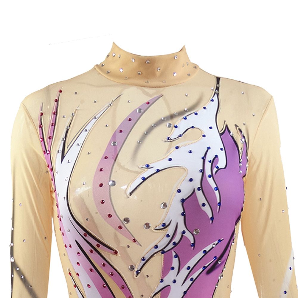 [Copy]Kid's Girls' Rhythmic Gymnastics Leotards Artistic Gymnastics Leotards Jeweled Spandex Dance Rhythmic Gymnastics Artistic Gymnastics Leotard Sleeveless Sport Activewear Handmade