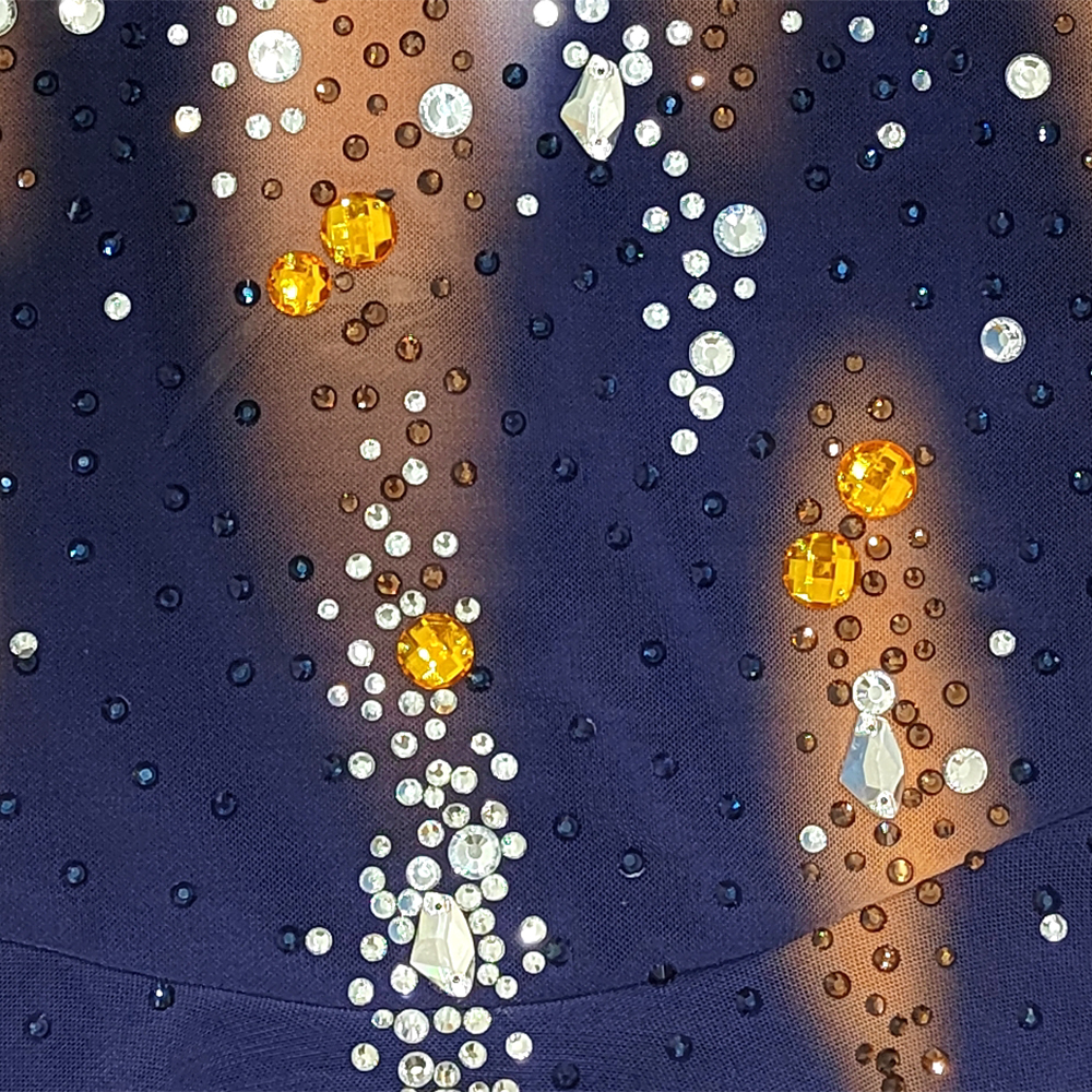 Handmade Figure Skating Dress Women's Girls' Ice Skating Dress Blue Red Spandex High Elasticity Practice Competition Skating Wear Crystal / Rhinestone Long Sleeve Ice Skating Winter