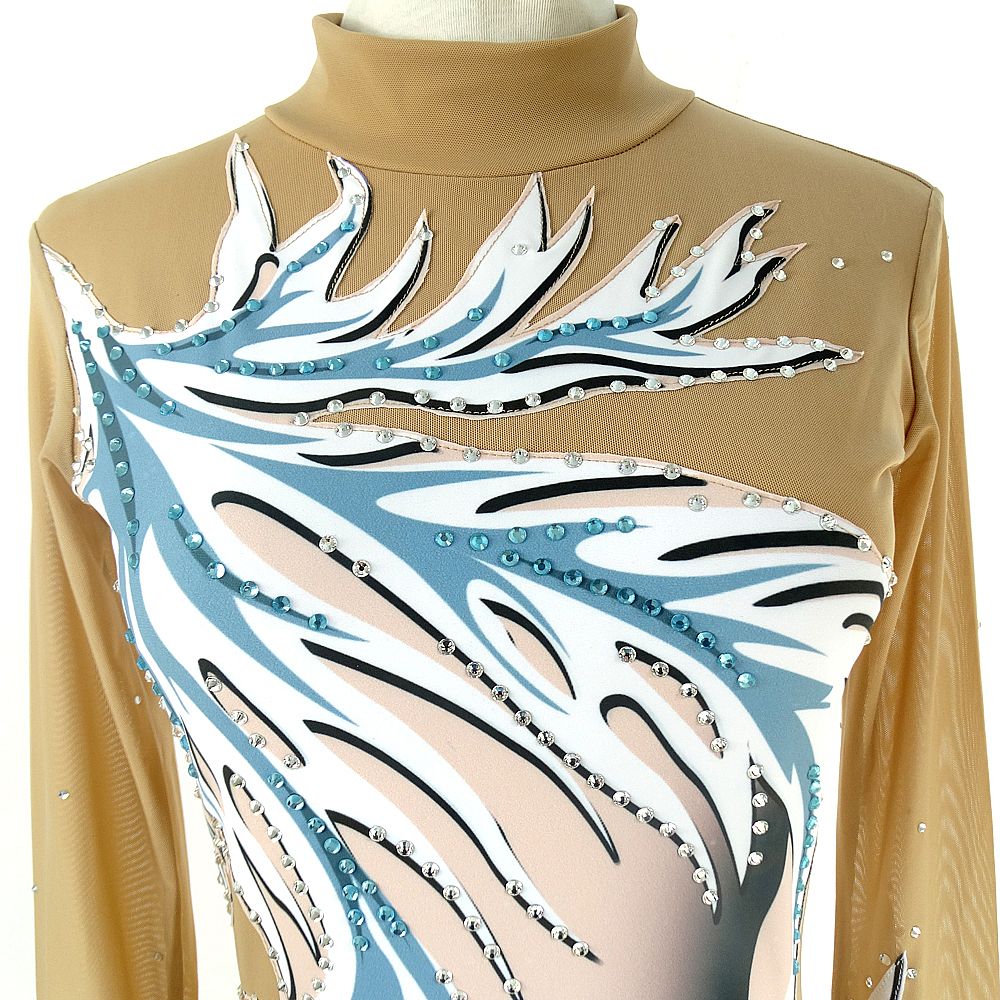 Women's Girls' Rhythmic Gymnastics Leotards Artistic Gymnastics Leotards Jeweled Figure Skating Dress Dance Rhythmic Gymnastics Artistic Gymnastics Leotard Sleeveless Sport Activewear Handmade