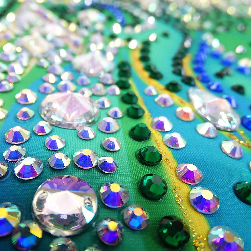 Women's Girls' Rhythmic Gymnastics Leotards Artistic Gymnastics Leotards Jeweled Green Spandex Dance Rhythmic Gymnastics Artistic Gymnastics Leotard Sleeveless Sport Activewear Handmade