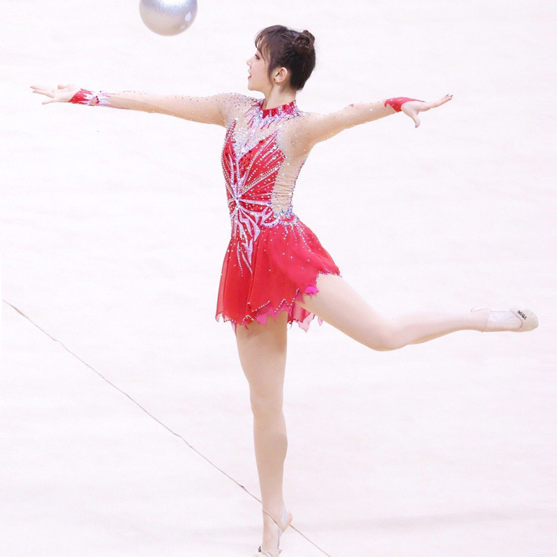 Women Girls Ice Figure Skating Dress Black Velvet Stretchy Mesh High Elasticity Training Competition Skating Wear Handmade Crystal / Rhinestone Solid Color Long Sleeve Ice Skating