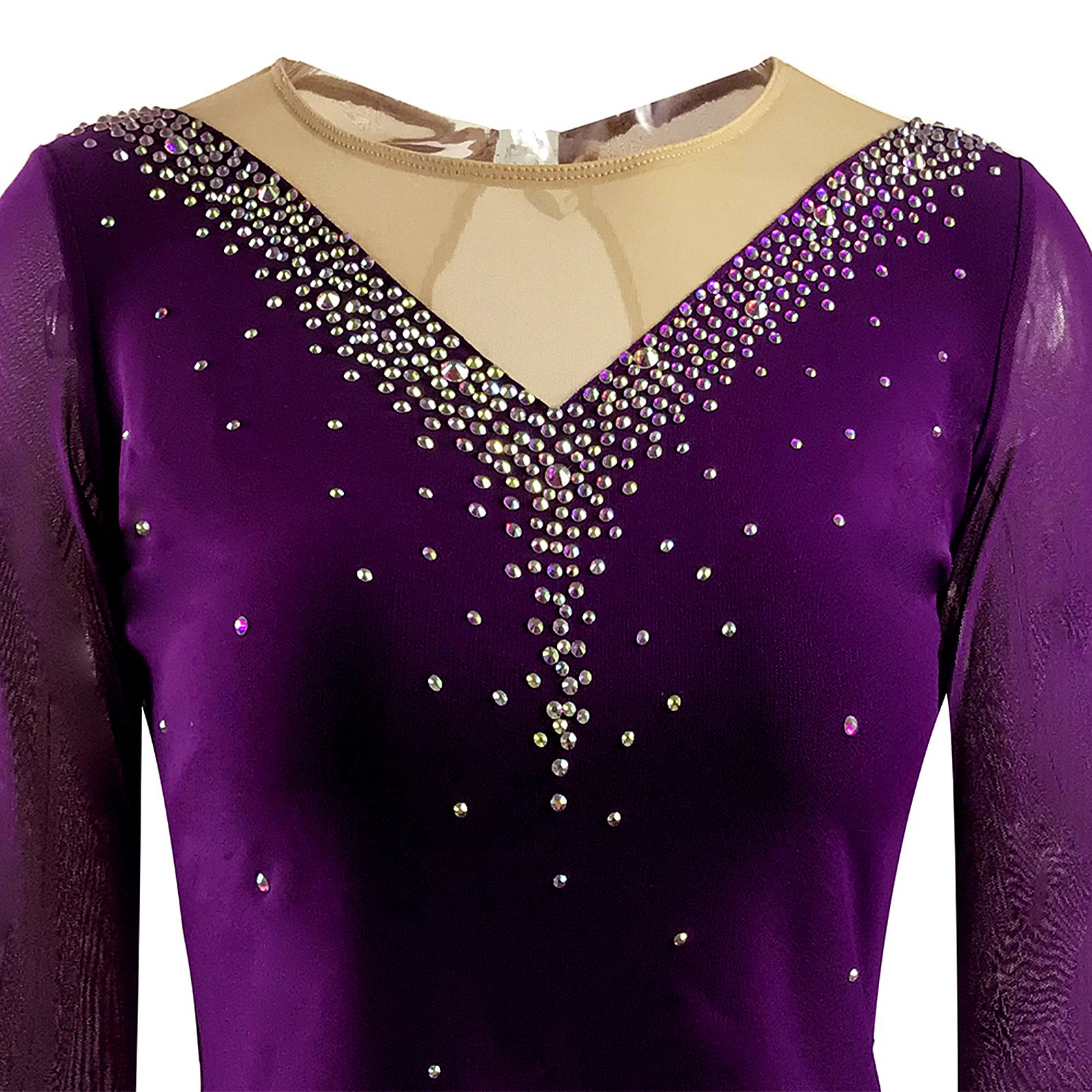 Ice Figure Skating Dress Girls' Black Blue Wine Red Spandex High Elasticity MeshTraining Competition Skating Wear Solid Colored Classic Crystal / Rhinestone / Kids Women