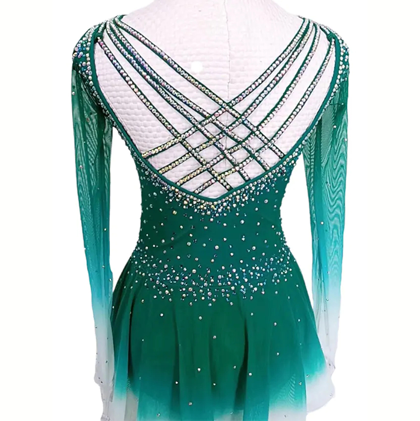 Green skating dress deals