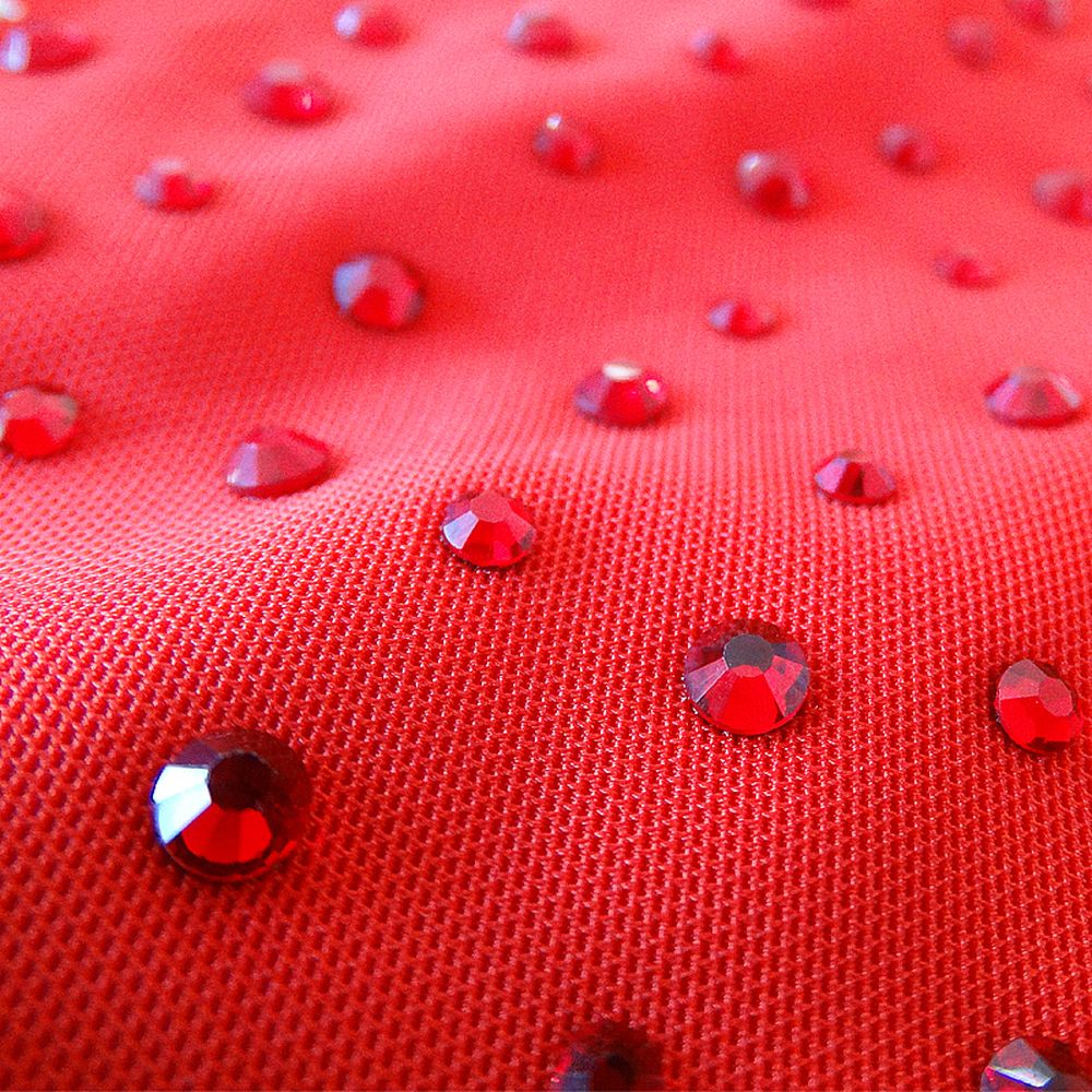 Figure Skating Dress Women's Girls' Ice Skating Dress Red Flowers Cross Spandex High Elasticity Training Competition Skating Wear Handmade Crystal / Rhinestone Gradient Color Long Sleeve Ice Skating