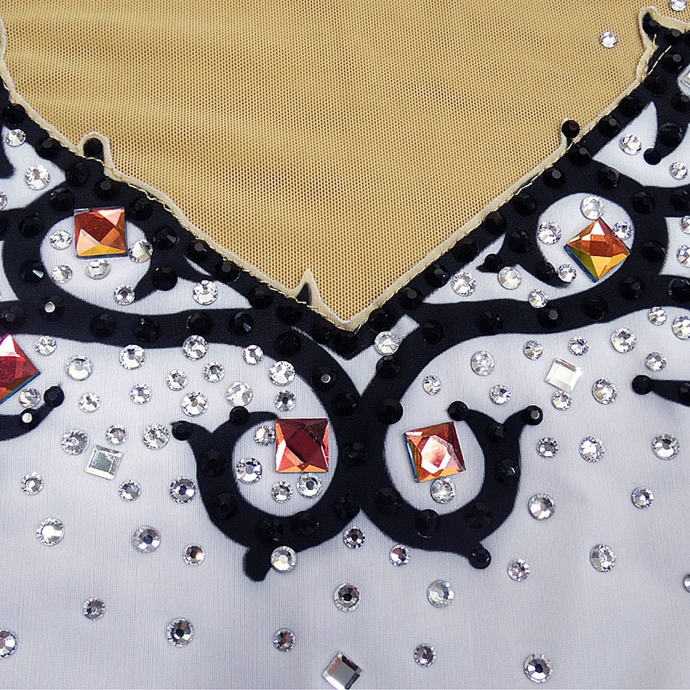 Figure Skating Dress Women's Ice Skating Dress White Leisure Sports Competition Skating Wear Breathable Solid Colored Long Sleeve Skating