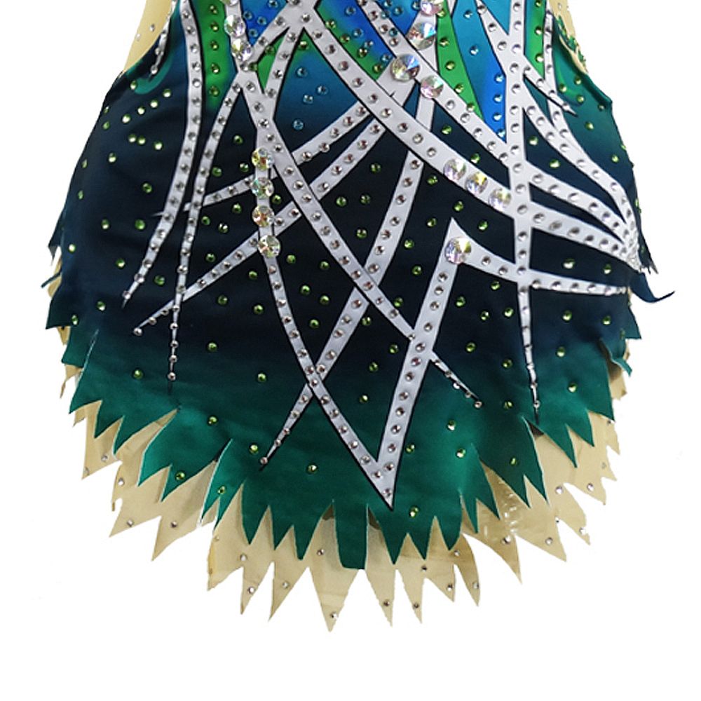 Women's Girls' Rhythmic Gymnastics Leotards Artistic Gymnastics Leotards Jeweled Figure Skating Dress Dance Rhythmic Gymnastics Artistics Leotard Sleeveless Sport Activewear Handmade