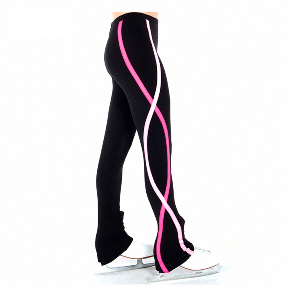 Figure Skating Pants Women's Girls' Ice Skating Trousers Thin Fleece Spin Stripes High Elasticity Training Skating Wear Solid Colored Classic Long Pant Ice Skating Figure Skating / Kids
