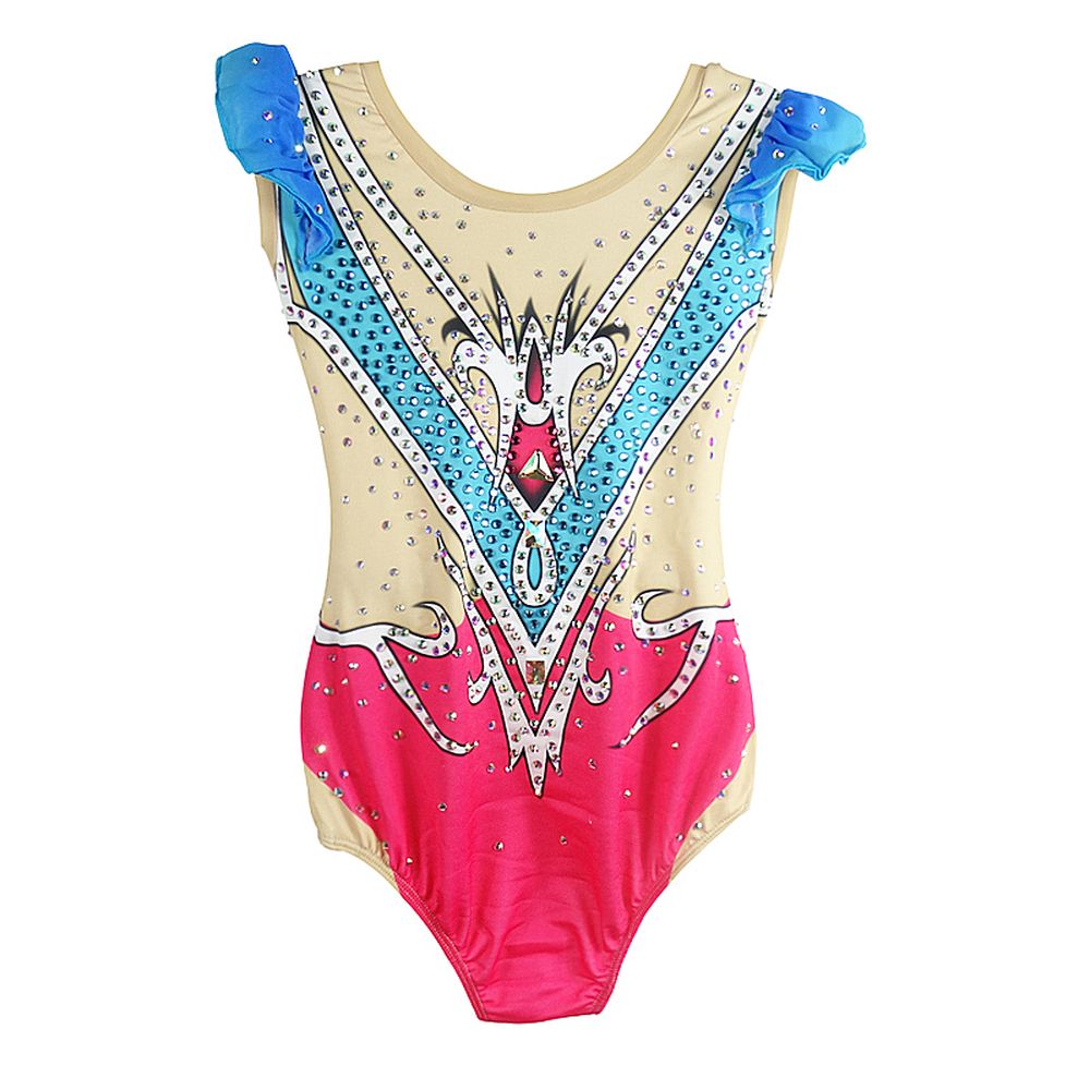 Acrobatics Gymnastics Leotards Women Competition Dance Pink Blue Figure Skating Dress Training Blue Girls Gymnastics Artistic Leotard