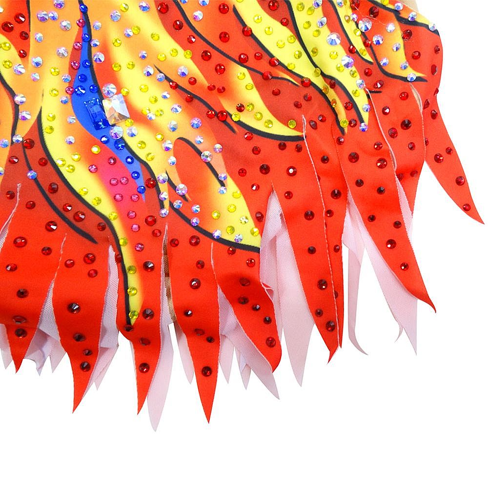 Women's Girls' Rhythmic Gymnastics Leotards Artistic Gymnastics Leotards Jeweled Red Spandex Dance Rhythmic Gymnastics Artistic Gymnastics Leotard Sleeveless Sport Activewear Handmade