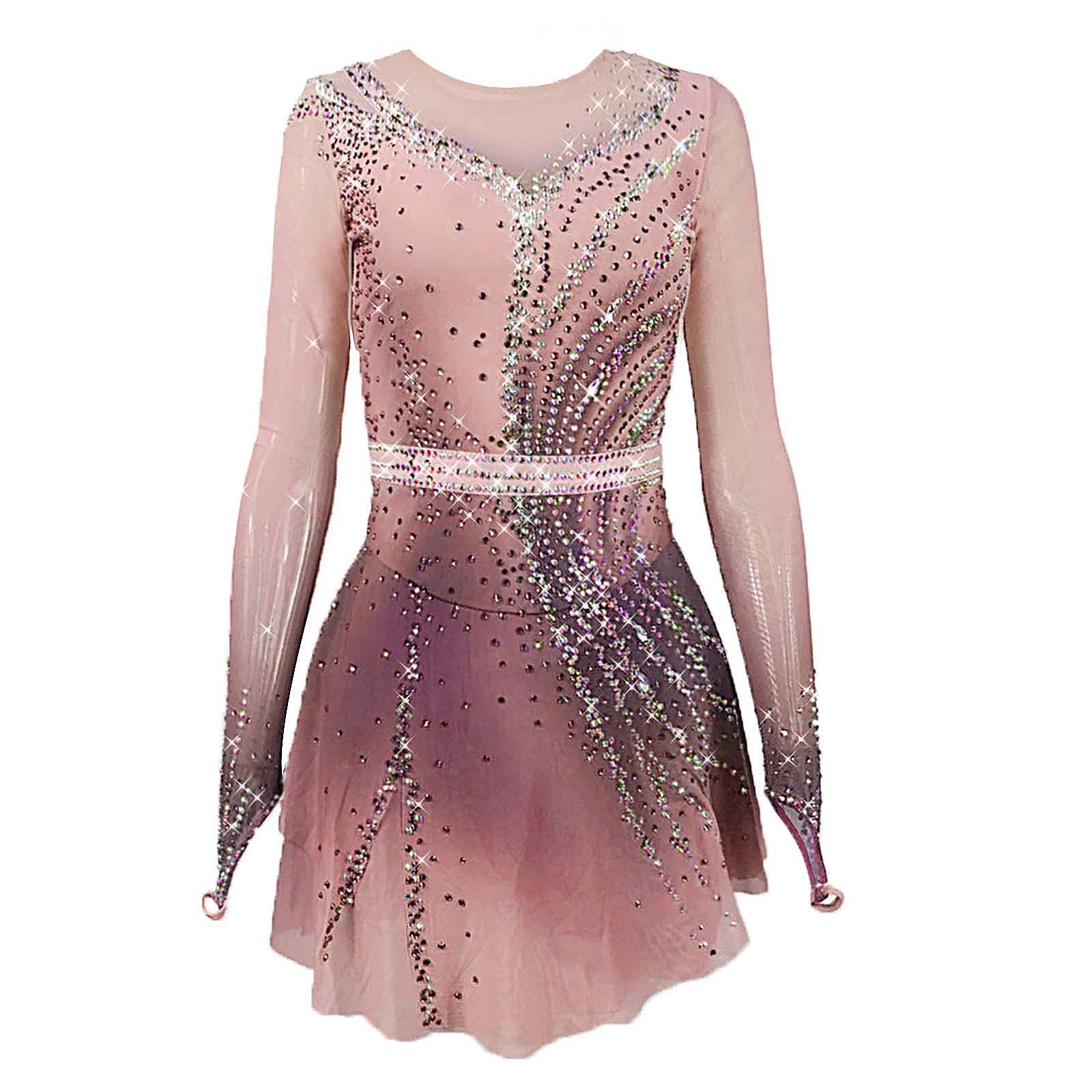 Pink competition discount skating Dress