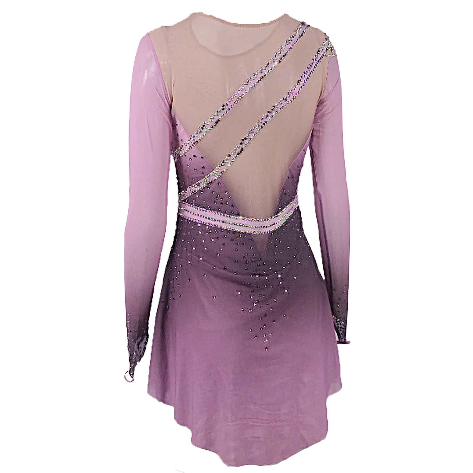 Ice Figure Skating Dress Women's Girls' Yan pink Violet Quality Crystals High Elasticity Training Competition Skating Wear Solid Colored Classic / Rhinestone / Kids Performance Wear