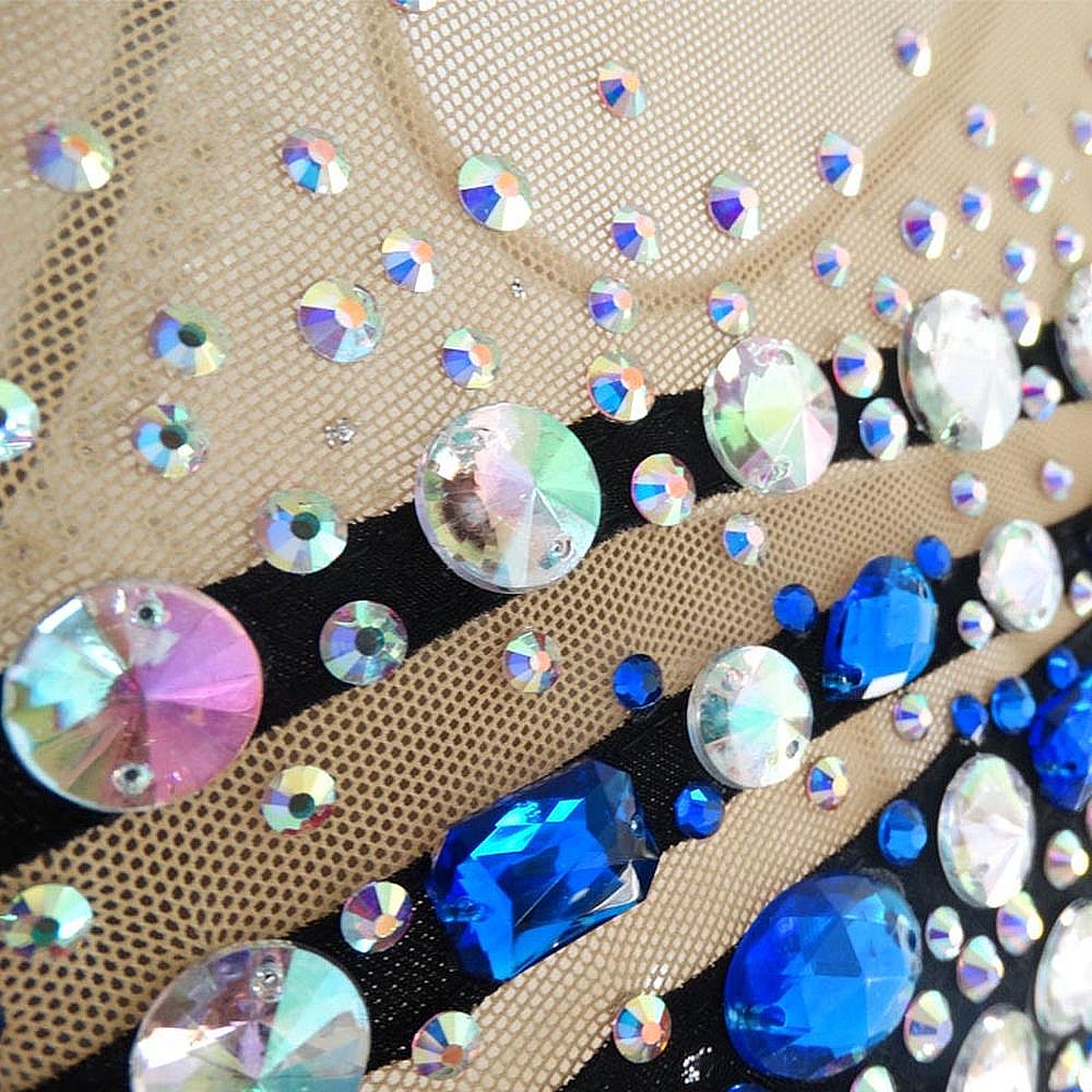 Rhythmic Gymnastics Leotards Blue Artistic Gymnastics Leotards Women's Girls' Kids Leotard Spandex High Elasticity Breathable Yellow