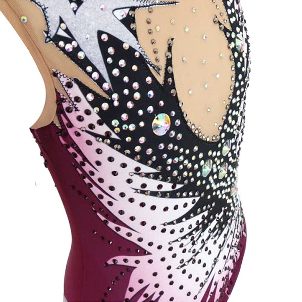 LIUHUO Synchronized Swimming Leotards Girls Women Competion Dance Costumes Team Wear |Youth Rhythmic Gymnastics Unitards