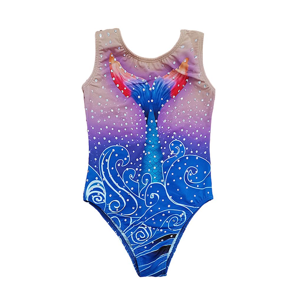 LUHUO Synchronized Swimsuit Women's Girls' Kids High Cut Kids Spandex Acrobatics Gymnastics Leotards Handmade Competition Dance Ice Skating Dress