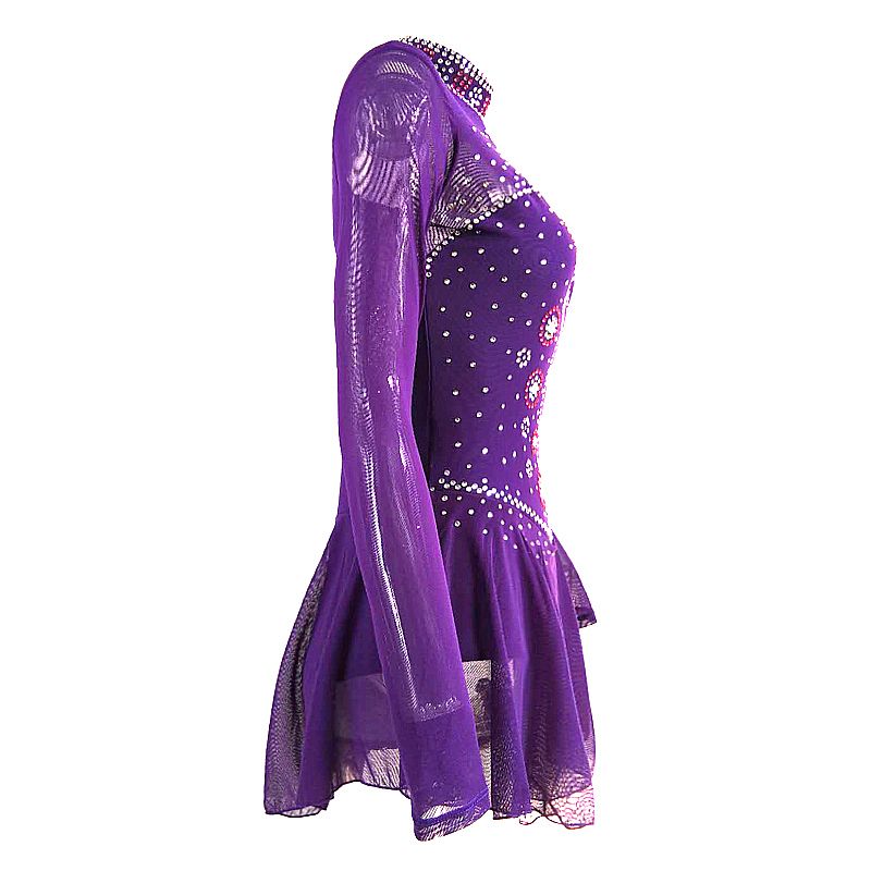 LIUHUO Ice Skating Dress Women's Girls' Stretchy Mesh High Elasticity Training Competition Skating Dance Wear Rhythmic Gymnastics Dress Kids Performance Wear Youth