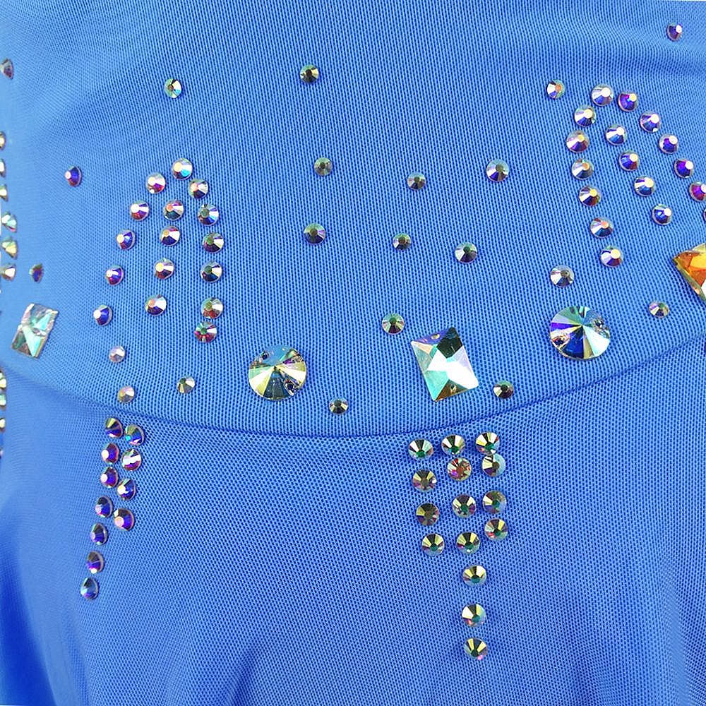 Ice Figure Skating Dress Children's Ice Skating Dress Simiple Competition Skating Wear Breathable Solid Colored Long Sleeve Skating