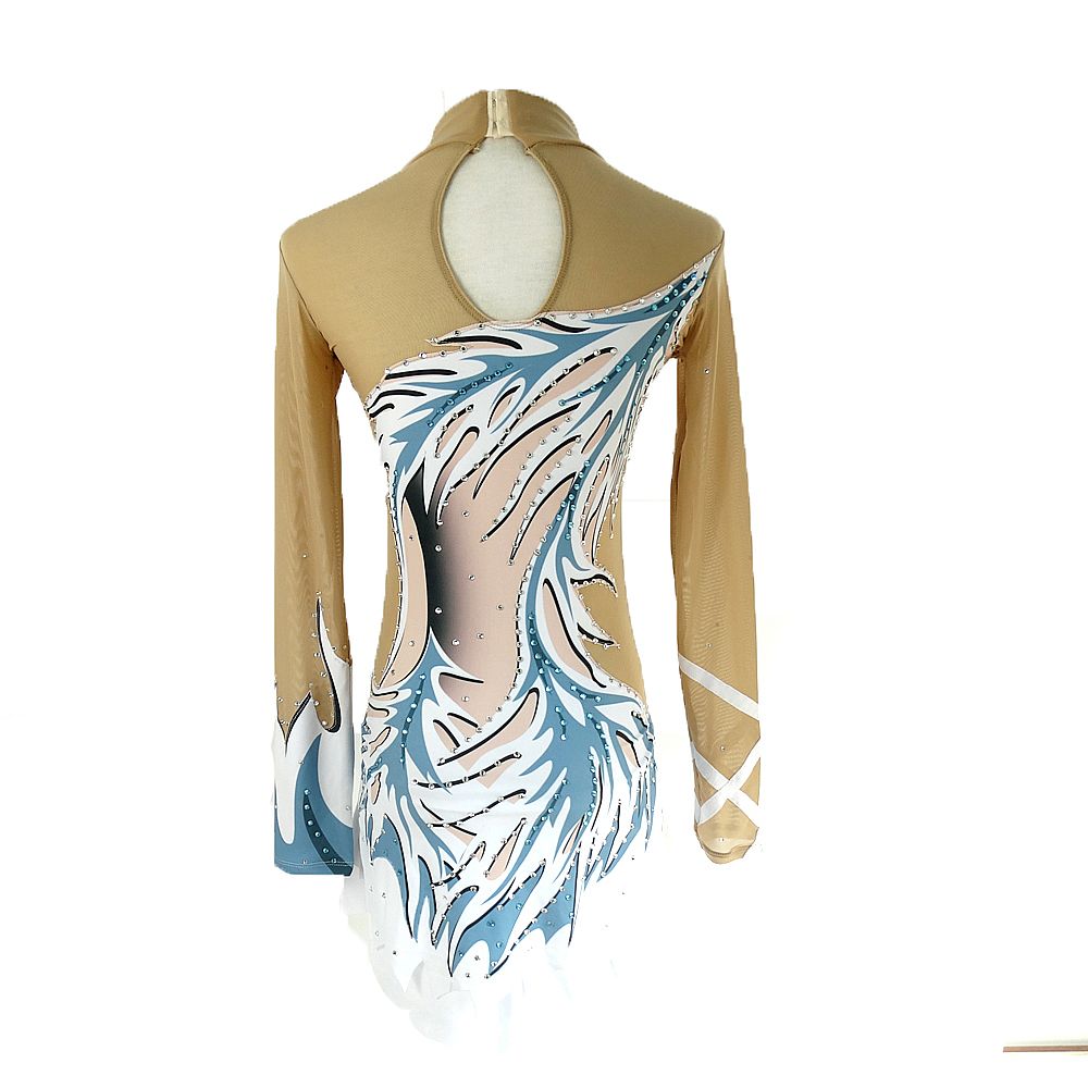 Women's Girls' Rhythmic Gymnastics Leotards Artistic Gymnastics Leotards Jeweled Figure Skating Dress Dance Rhythmic Gymnastics Artistic Gymnastics Leotard Sleeveless Sport Activewear Handmade