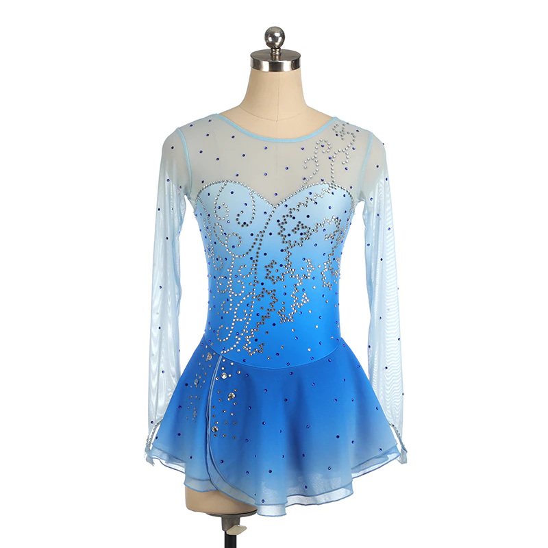 LIUHUO Figure Skating Dress Customized Competition Ice Skating Skirt for Girl Women Kids Performance Many Rhinestones