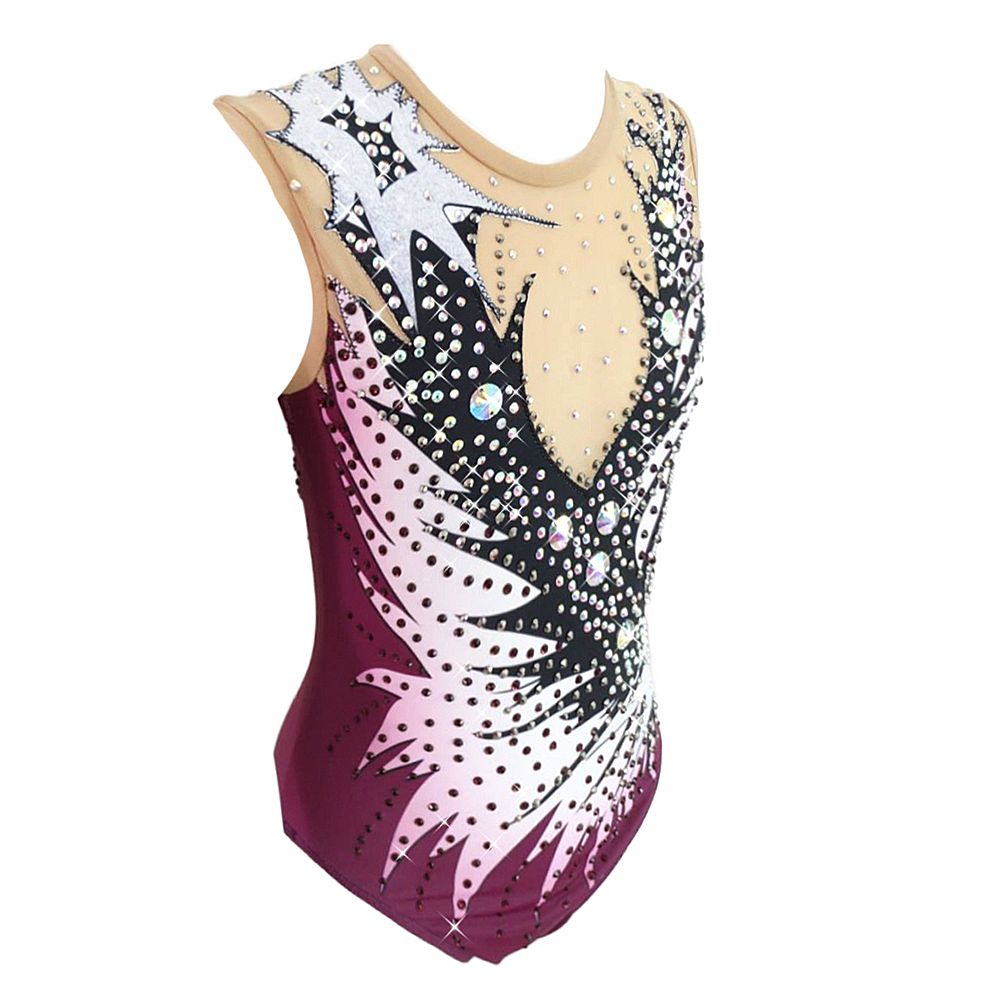 LIUHUO Synchronized Swimming Leotards Girls Women Competion Dance Costumes Team Wear |Youth Rhythmic Gymnastics Unitards