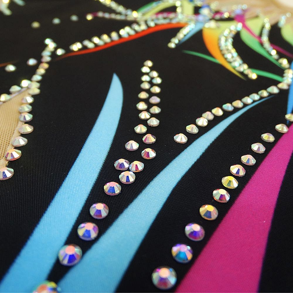 Rhythmic Gymnastics Leotards Women's Boys' Kids Dance Yellow Kids Velvet High Elasticity Handmade Long Sleeve Competition Dance Ice Skating Dress