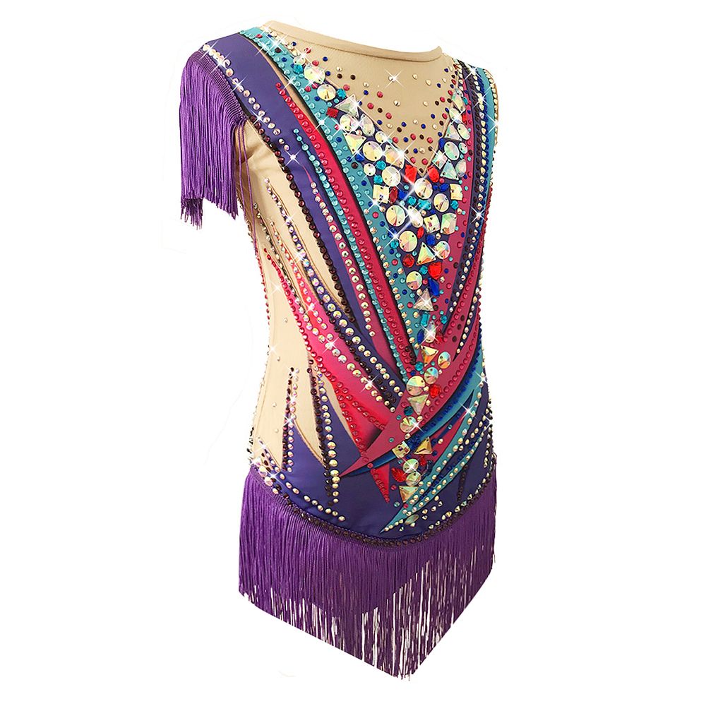 LUHUO Rhythmic Gymnastics Leotards Women's Girls' Kids Dance Yellow Kids Velvet High Elasticity Handmade Long Sleeve Competition Dance Ice Skating Dress