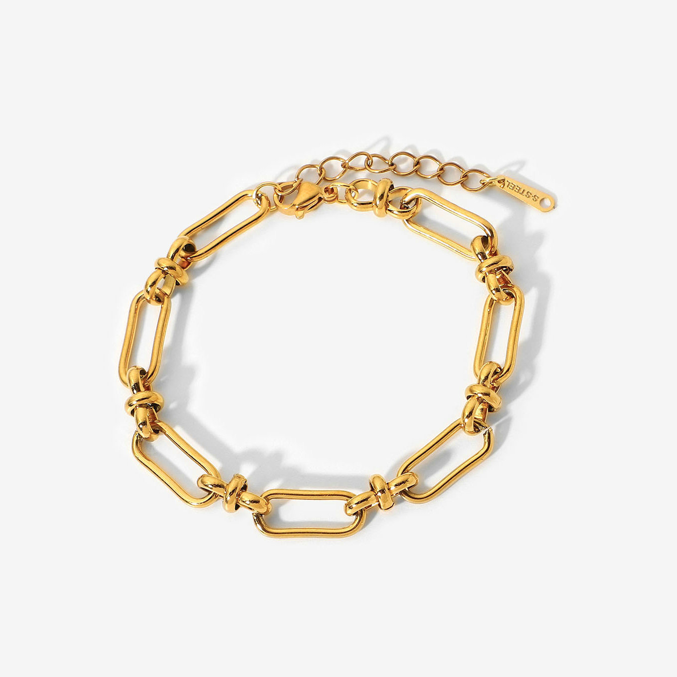 Wide chain cross buckle bracelet