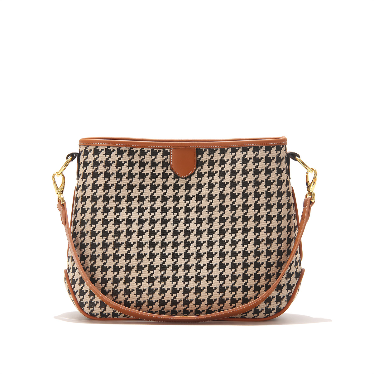Houndstooth tote bag women's canvas small shoulder bag large capacity 