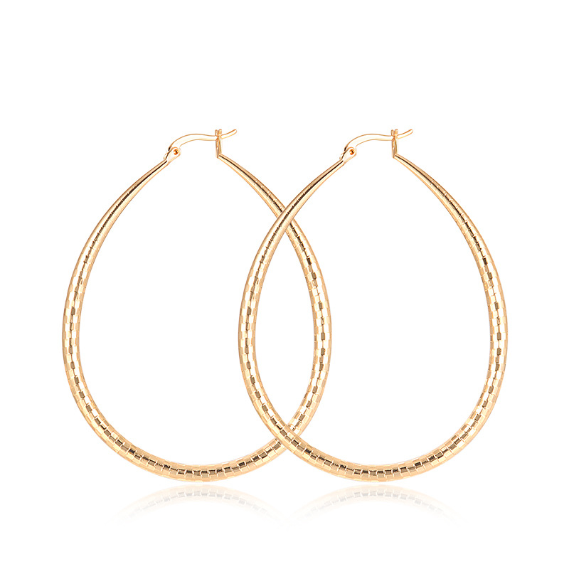 Long gold drop earrings